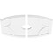 Ekena Millwork Kailey Architectural PVC Ceiling Medallion, 22"W x 14 5/8"H x 3"ID x 11 3/4"C x 1"P, Two-Piece CMP22X14KY2-03000 - alternate 4